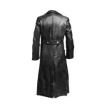 Military Style Leather Trench Coat