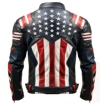 American Flag U.S Armored Real Leather Jacket