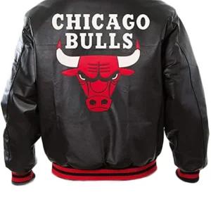 Unisex Chicago Bulls Leather Varsity Jacket