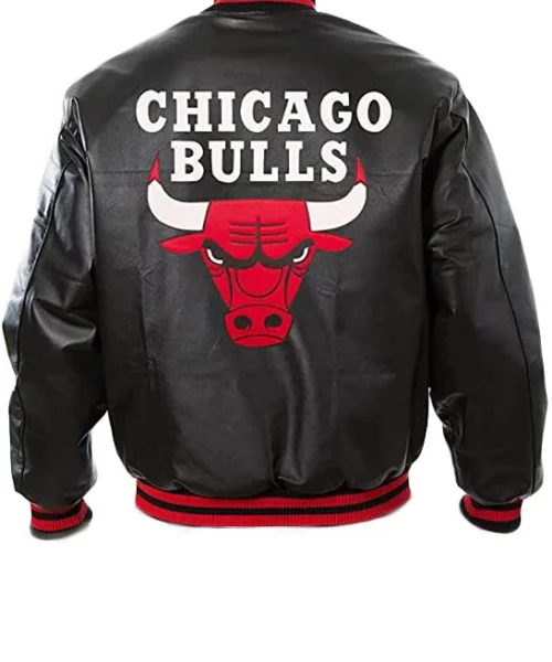 Unisex Chicago Bulls Leather Varsity Jacket