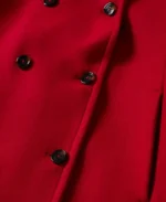 Christmas style michelle lansing woolen red trench coat