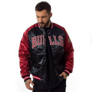 Chicago Bulls NBA Season Satin Bomber Jacket