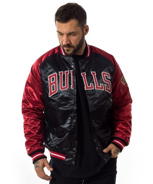Chicago Bulls NBA Season Satin Bomber Jacket