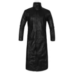 The First Avengers Movie Black Leather Trench Coat