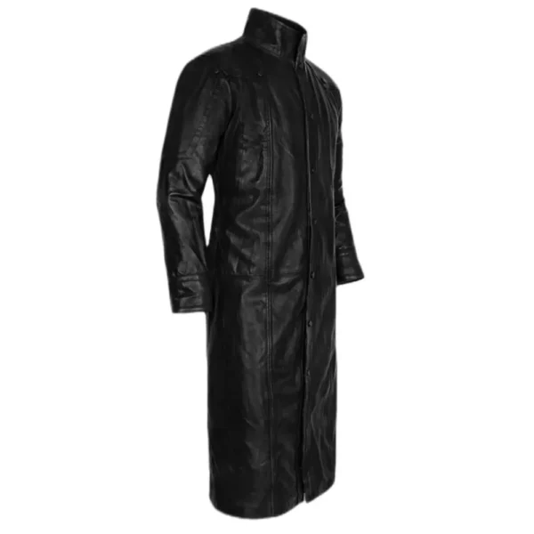Samuel L. Jackson Black Leather Trench Coat