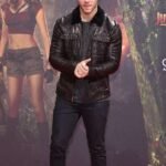Nick Jonas Jumanji 3 Premiere Brown Leather Jacket