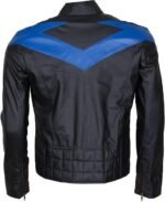 Nightwing Dick Greyson Black Real Leather Jacket