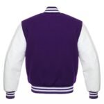 Purple And White Bomber Varsity Jacket