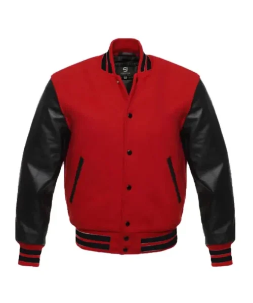 Letterman Red Varsity Jacket For Men And Women