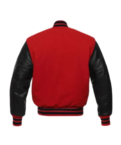 Red Letterman Wool Unisex Varsity Jacket