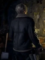 Resident Evil 4 Shearling Brown Leather Jacket