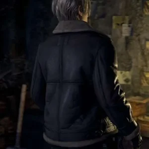 Resident Evil 4 Shearling Brown Leather Jacket