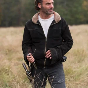 Rick Grimes Walking Dead S05 Suede Leather Jacket