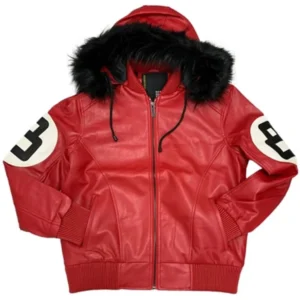 Robert Phillipe Red 8 Ball Hooded Jacket