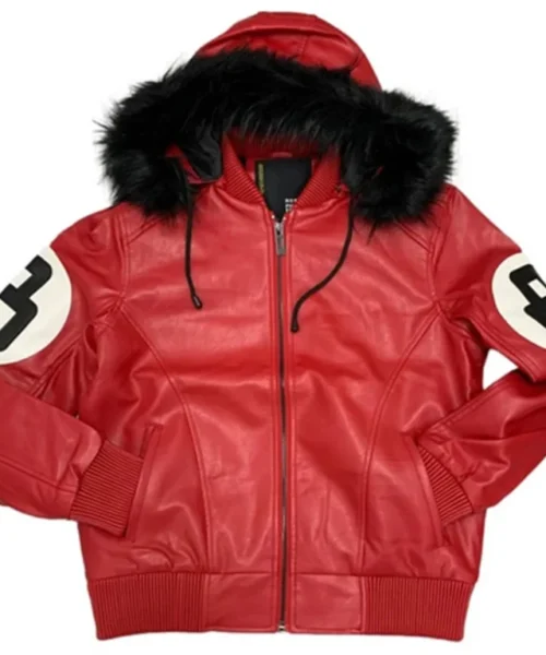 Robert Phillipe Red 8 Ball Hooded Jacket