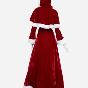 Women shearling santa claus inspired trench coat