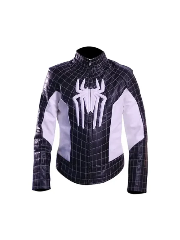Spiderman DC Cosplay Costume Black Leather Jacket