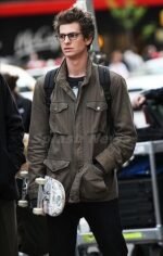 Andrew Garfield Movie The Amazing Spider Man Green Cotton Jacket