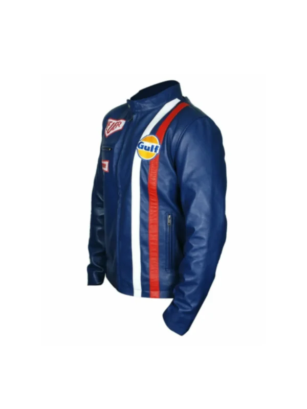 Gulf Racing Steve McQueen Racer Leather Jacket