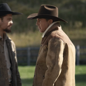 Yellowstone Tv Series kevin Costner Brown Leather Jacket
