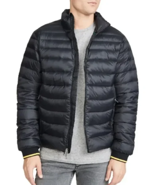 Colin Hughes Puffer Parachute Black Jacket