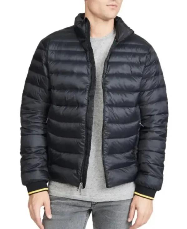 Colin Hughes Puffer Parachute Black Jacket