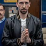 Ted Lasso S03 Maximilian Black Leather Jacket