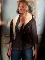 Andrea Harrison The Walking Dead Brown Leather Vest