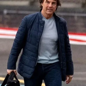 Movie Mission Impossible Tom Cruise 2025 Blue Puffer Jacket