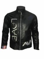 American Singer Tim Delonge Black Love Leather Jacket