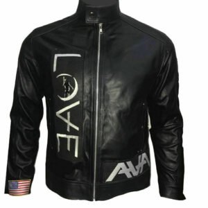 American Singer Tim Delonge Black Love Leather Jacket