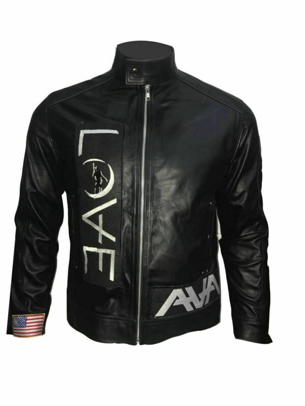 American Singer Tim Delonge Black Love Leather Jacket