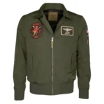 Tom Cruise Movie Top Gun Avaitor Green Cotton Jacket