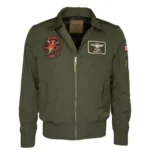 Tom Cruise Movie Top Gun Avaitor Green Cotton Jacket