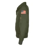 Movie Top Gun Aviator Bomber Green Jacket