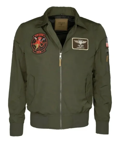 Tom Cruise Movie Top Gun Avaitor Green Cotton Jacket