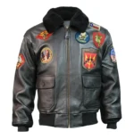Top Gun Maverick Black Bomber Leather Jacket