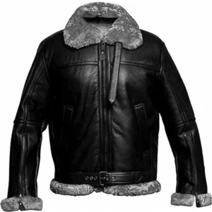 Aviator Fighter Pilots Black Leather Jacket