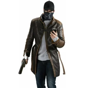 Watch Dogs Aiden Pearce Leather Trench Coat