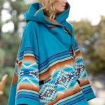 Kelly Reilly TV Series Yellowstone Woolen Blue Coat