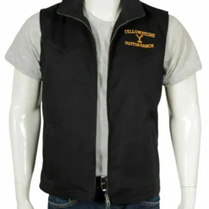 Tv Series Yellowstone Kevin Costner Black Wool Vest