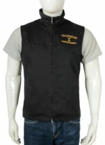 John Dutton Tv Series Yellowstone Wool Black Vest