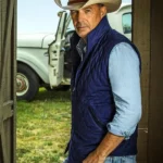 Tv Series Yellostone John Dutton Blue Parachute Jacket