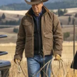 Tv Series Yellostone John Dutton Brown Cotton Jacket