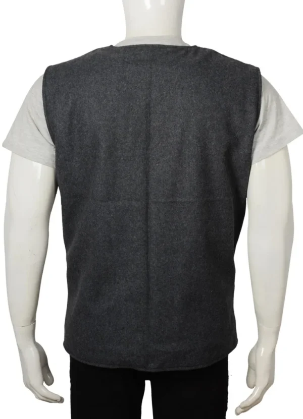 Tv Series Yellowstone Kevin Costner Wool Grey Vest