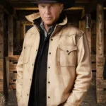 Tv Series Yellowstone John Dutton White Leather Jacket