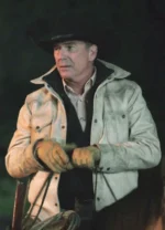 Kevin Costner Tv Series Yellowstone White Leather Jacket