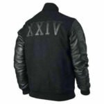 Micheal B Jordan Wool And Leather Black Varsity Jacket