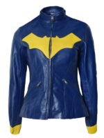 Batgirl Barabara Gordon Blue Cosplay Leather Jacket