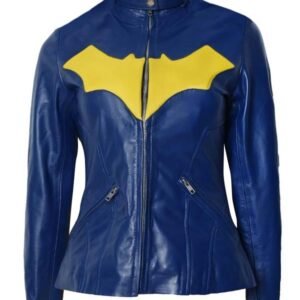 Batgirl Barabara Gordon Blue Cosplay Leather Jacket